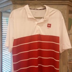 Nike University of Arkansas short sleeve two button DRI-FIT
